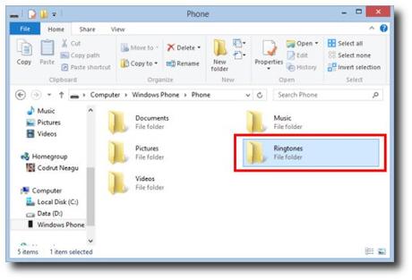 Windows phone screen