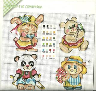 Punto croce per bambini all' asilo