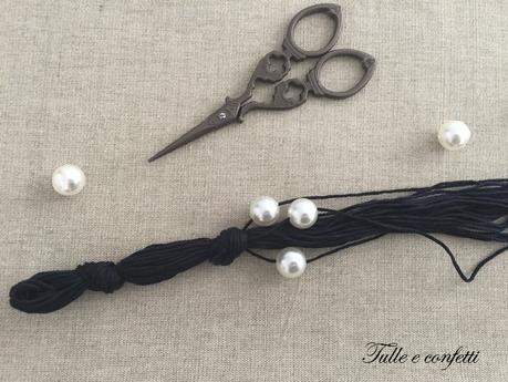 Collana DIY perle e cotone