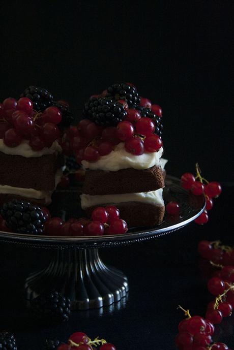 Tortini di cioccolato con crema mascarpone e panna