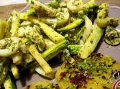 Marinatura seppie zucchine basilico patate panatura pistacchio: monocromie sapori poliedrici