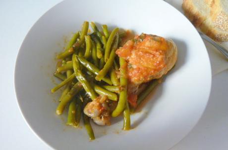 kotopoulo me fasolakia