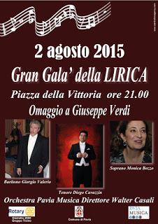 PAVIA. Gran Galà dedicato a Verdi domani sera in piazza della Vittoria.