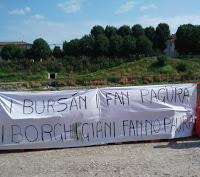 PAVIA. striscione Borgo: Bursàn pagura