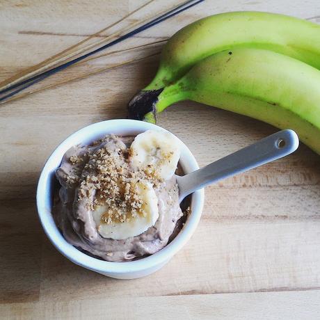 Gelato banana e cioccolato pronto in due minuti