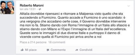 Riflessioni sul perché Fiumicino non debba e non possa più essere l'hub italiano. Si passi a Malpensa