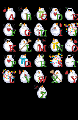 L'alfabeto degli omini di neve