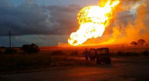 Gas pipeline fire Texas