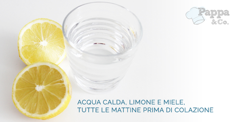 Acqua calda limone miele prima di colazione