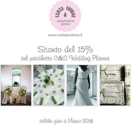 Sconto offerto da Carta&Cotone - Creazioni e servizi per rendere unico il vostro matrimonio