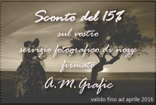 Sconto del 15% sulle foto di nozze della fotografa Micol Assunti di A.M. Grafic