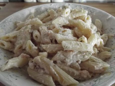 PENNE DI KAMUT TRAFILATE AL BRONZO  FREDDE CON SALMONE E YOGURT GRECO