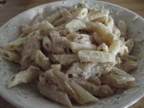 PENNE DI KAMUT TRAFILATE AL BRONZO  FREDDE CON SALMONE E YOGURT GRECO