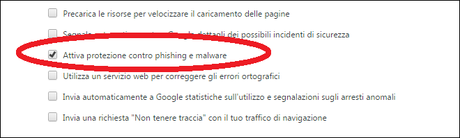 Come aumentare la sicurezza sul browser Google Chrome