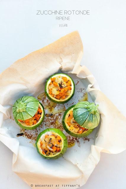 Zucchine rotonde ripiene vegane / Vegan stuffed round zucchini recipe