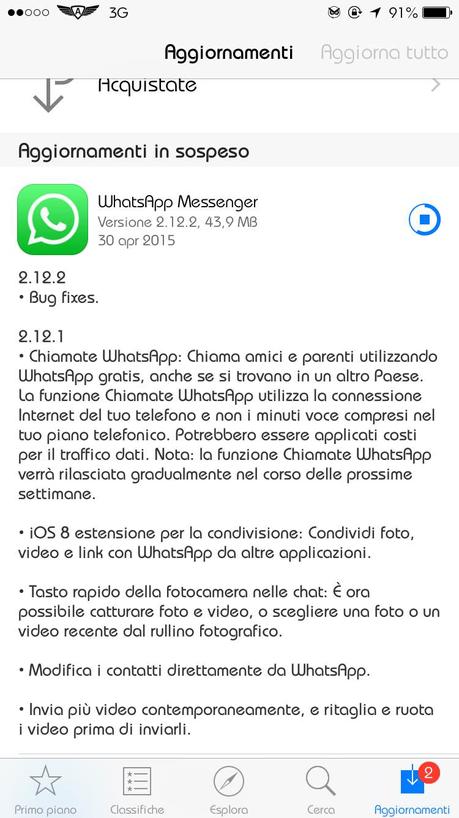 WhatsApp iOS – Arriva un nuovo aggiornamento che porta tante novità! [Aggiornato x3 Vers. 2.12.5]