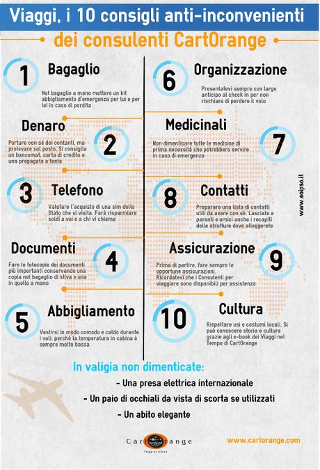 I 10 consigli per limitare gli inconvenienti in viaggio