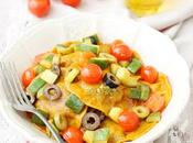 Girasoli vegani alle verdure grigliate ratatouille mediterranea zucchine, olive pomodorini