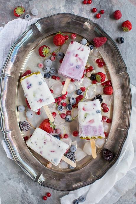 GELATO COCCO E FRUTTI DI BOSCO | BERRY- LICIOUS POPSICLES