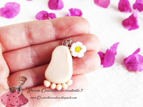 Ciondolo baby, realizzato in Fimo.