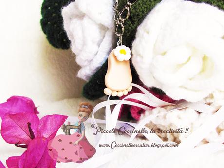 Ciondolo baby, realizzato in Fimo.
