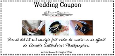 Sconti sul servizio foto-video di matrimonio by Claudio Settembrini