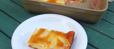 Torta di prugne, pere coscia e ricotta