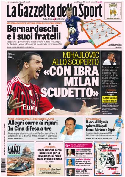 Italijanska štampa / 04. avgust 2015.
