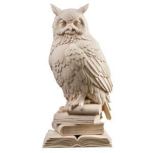 Gufo scolpito in legno di acero