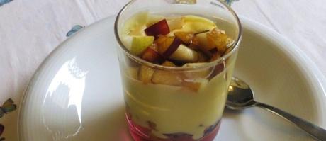 Crema ricca con macedonia