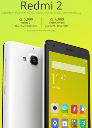 Xiaomi Redmi 2 Prime è ufficiale: ecco le caratteristiche