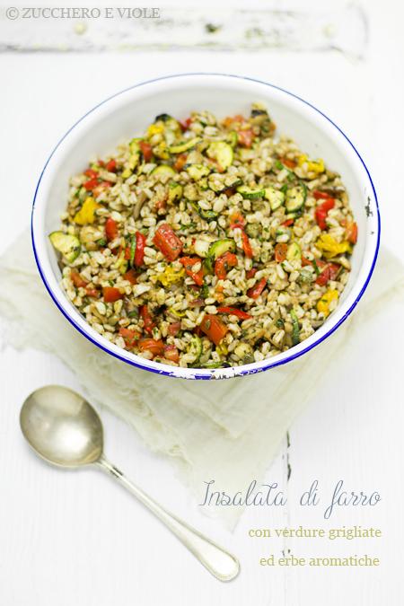 Insalata di farro con verdure grigliate