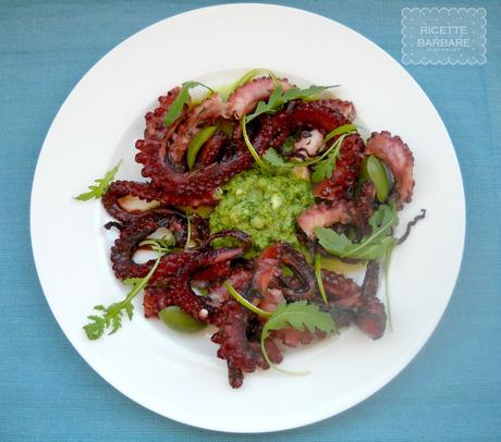 Polpo brasato con salsa al lime