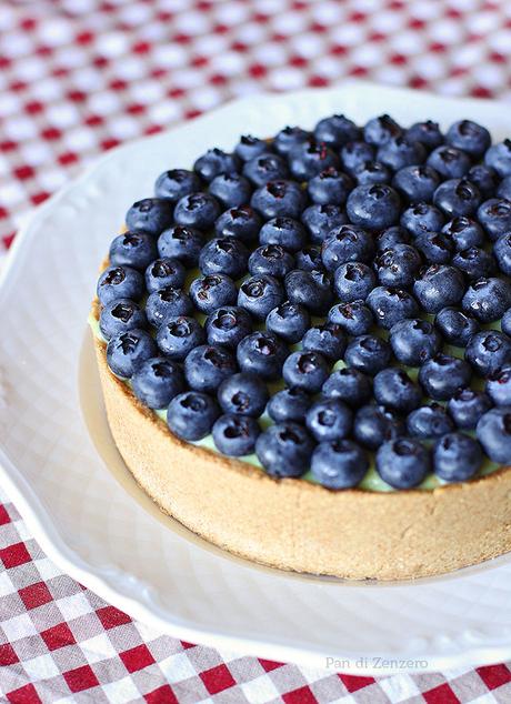 crostata crema al limone e mirtilli