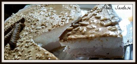 Cheesecake bicolor con latte condensato, cream caramel e senza colla di pesce