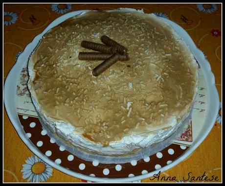 Cheesecake bicolor con latte condensato, cream caramel e senza colla di pesce