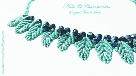 Yesil - collana a macramè - micromacramè necklace
