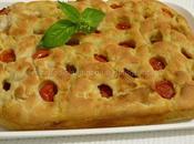 Focaccia bella soffice alta, pomodorini lievito madre