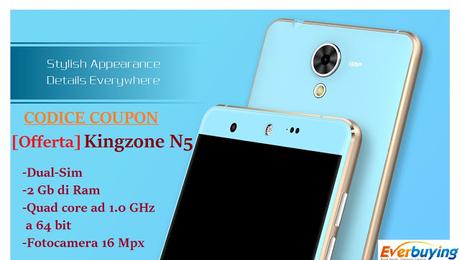 [Offerta] Kingzone N5: smartphone Android a soli 100 euro con il nostro codice coupon