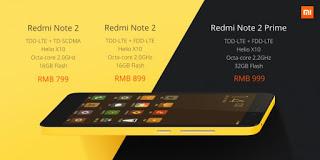 Redmi Note 2 e Redmi Note 2 Prime: presentati ufficialmente ad un prezzo imbattibile