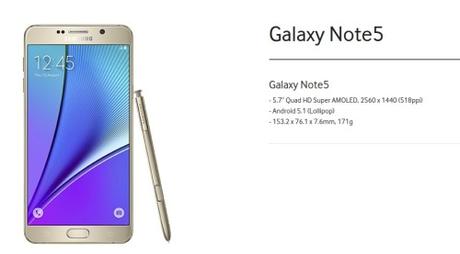 Galaxy Note5   PRODUCT INFO  Samsung Galaxy Note 5 presentato ufficialmente: ecco le caratteristiche tecniche dettagliate e le foto del nuovo top di gamma coreano Samsung Galaxy Note 5 presentato ufficialmente: ecco le caratteristiche tecniche dettagliate e le foto del nuovo top di gamma coreano Samsung Mobile Press