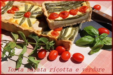 Torta salata con ricotta e fagiolini verdi