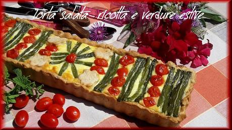 Torta salata con ricotta e fagiolini verdi