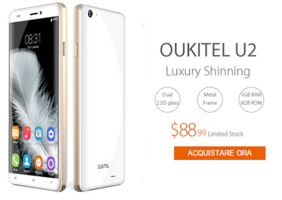 CODICE COUPON: Oukitel Festival: 4 prodotti a un superprezzo (Oukitel U8, U10, U2, Smartwatch Oukitel A28)