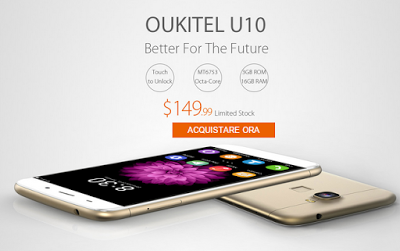 CODICE COUPON: Oukitel Festival: 4 prodotti a un superprezzo (Oukitel U8, U10, U2, Smartwatch Oukitel A28)