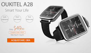 CODICE COUPON: Oukitel Festival: 4 prodotti a un superprezzo (Oukitel U8, U10, U2, Smartwatch Oukitel A28)