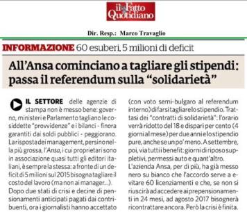 Ansa, il segno della crisi del giornalismo