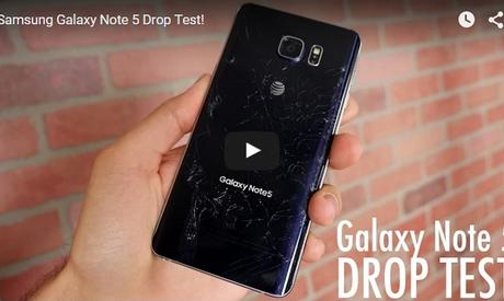 Ecco il primo drop test del Galaxy Note5