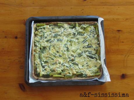 quiche di brisée con ricotta salata e zucchine