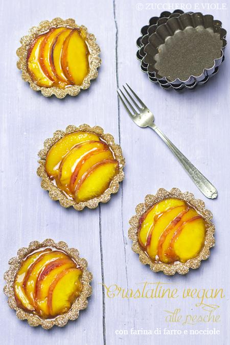 Crostatine di farro alle pesche